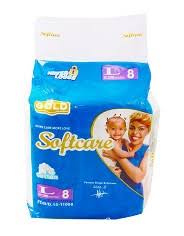 Softcare Diaper Gold Large 8 Pieces 9.1-15 Kg